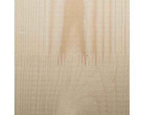 Detailansicht einer keilgezinkten Holzplatte