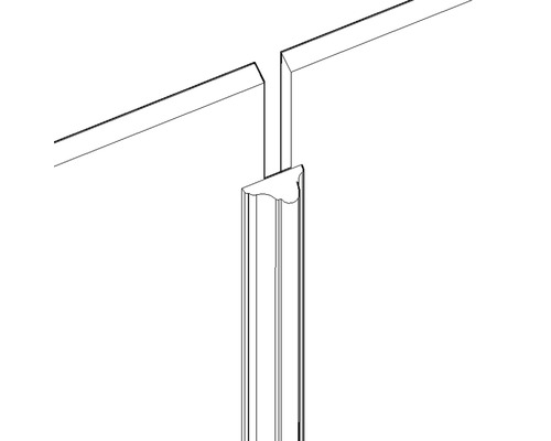 Vue détaillée d''une baguette profilée pour montage mural