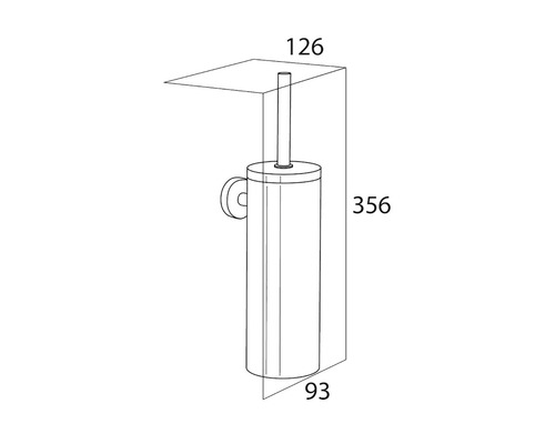 Dessin technique d''une garniture de WC avec dimensions