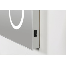 Vue détaillée d''une armoire de toilette avec interrupteur