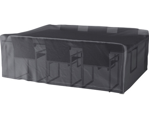 Schutzhülle für eine Sitzgruppe mit Tisch und Stühlen