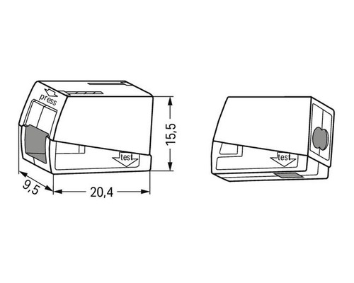 Illustration d''un connecteur de câble avec dimensions