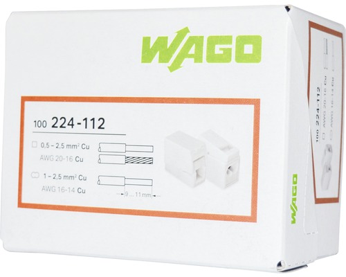 Paquet de bornes de connexion Wago pour fils de 0,5 à 2,5 mm²