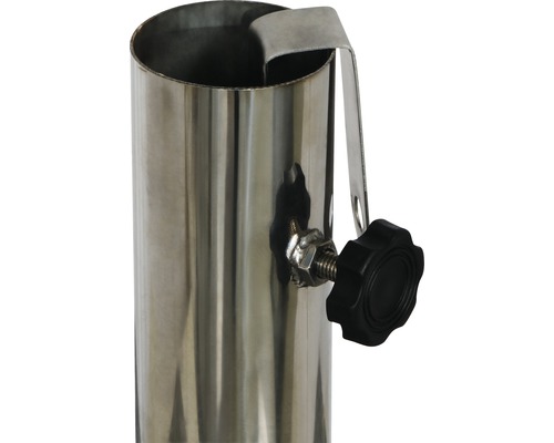 Metallpfosten mit Schraubknopf zur Befestigung