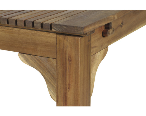 Detailansicht eines Tisches aus Holz
