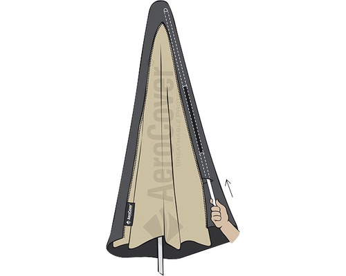 Housse de protection pour parasols avec fermeture éclair