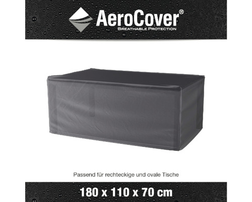 Aerocover Schutzhülle für rechteckige und ovale Tische, 180 mal 110 mal 70 Zentimeter