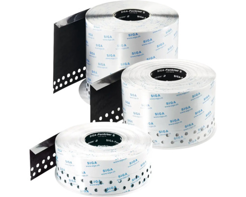 Trois rouleaux de film pour fenêtre SIGA Fentrim 2 avec perforation