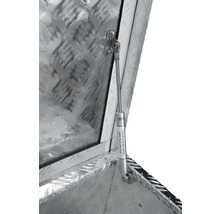 Detailansicht einer Werkzeugkiste mit Gasdruckfeder