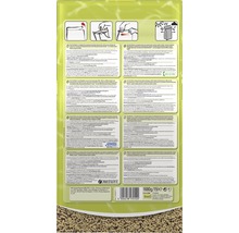 Dos de l''emballage de nourriture Tetra Pond Sticks avec des informations sur les propriétés du produit et l''utilisation