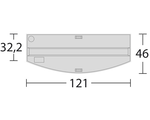 Schéma technique d''un radiateur de salle de bain avec dimensions