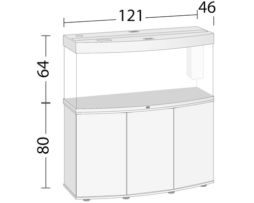 Aquariumkombination Juwel Vision 260 LED SBX mit Unterschrank