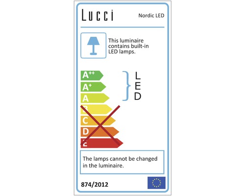 Energielabel für Lucci Nordic LED Leuchte