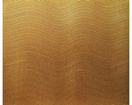 Goldene Wandfarbe mit Wellenstruktur