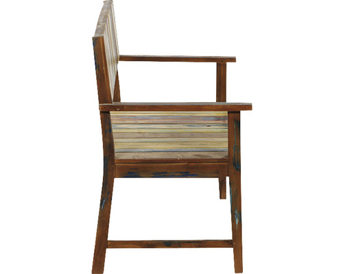 Gartenbank mit Armlehnen aus Holz