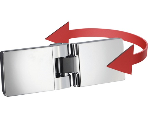 Bande de douche pivotante avec flèche rouge