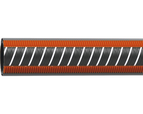 Querschnitt eines Gartenschlauchs mit verstärkter Struktur