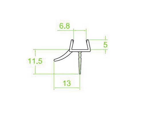 Dessin technique d''un profilé d''étanchéité avec indications de dimensions