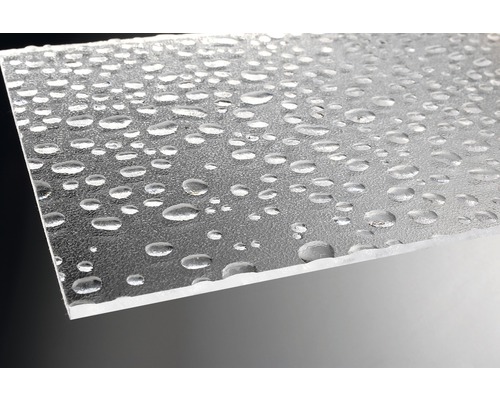 Planche en plastique avec motif de gouttes