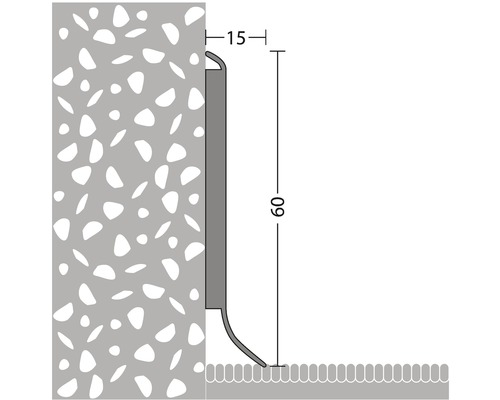 Profilleiste mit den Massen 15 und 60 Millimeter.