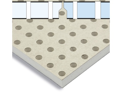Vue détaillée d''un panneau isolant perforé