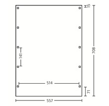 Carport pour deux véhicules SKAN HOLZ Friesland 557x708 cm, toit aluminium, imprégné par immersion