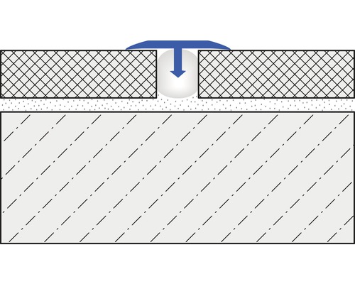 Profilé de séparation et de recouvrement T-Floor, longueur 100 cm laiton chromé