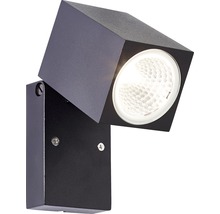 Applique extérieure LED pivotante IP44 8W 600 lm 3000 K blanc chaud hxpxl 100x95x65 mm Burk noir