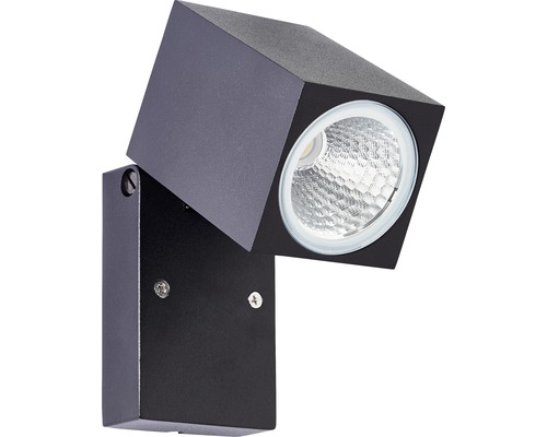 Schwarze Wandleuchte mit LED Leuchtmittel in Würfelform