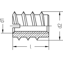 Dresselhaus Einschraubmutter Antrieb Innengewinde 4,0 x 8 mm galvanisch verzinkt 10 Stück-thumb-1