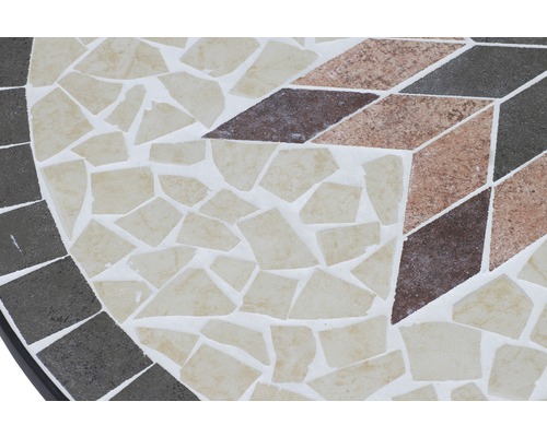 Vue détaillée d''un plateau de table avec motif en mosaïque