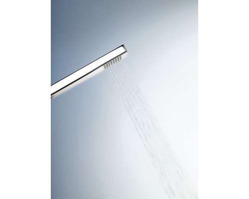 DuschMaster - Colonne de douche hydromassante, tablette de rangement,  aspect chromé