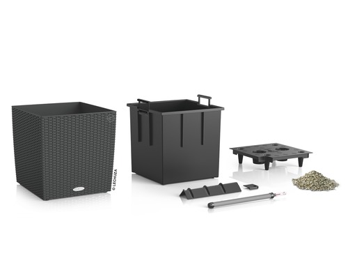 Set complet de bac à plantes avec insert, indicateur de niveau d''eau et substrat