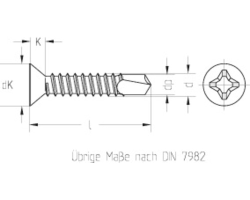 Blechschrauben-Sortiment DIN 7982 Senkkopf 2,2 + 2,9 mm