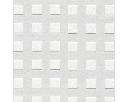 Papier peint intissé 3382-11 carrés blanc