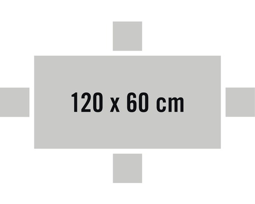 Plateau de table mesurant 120 sur 60 centimètres