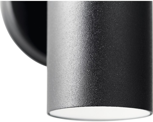 Gros plan d''une applique murale noire