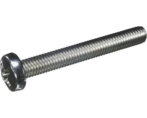 Eine einzelne Metallschraube mit Kreuzschlitz