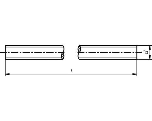 Dessin technique d''un tuyau avec diamètre et longueur