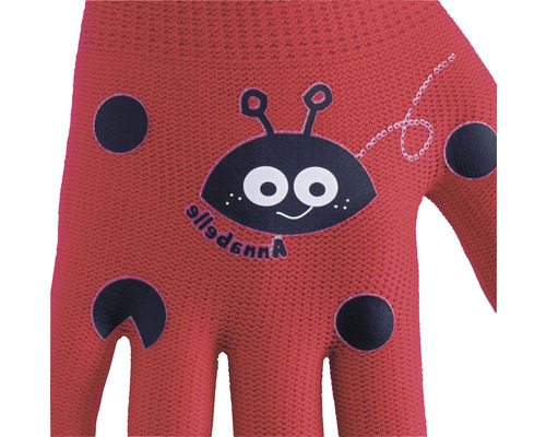 Gant de jardin avec motif coccinelle
