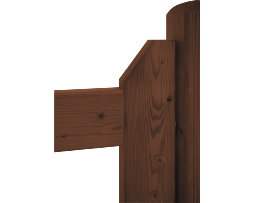 Vue détaillée d''une clôture en bois avec poteaux et traverses