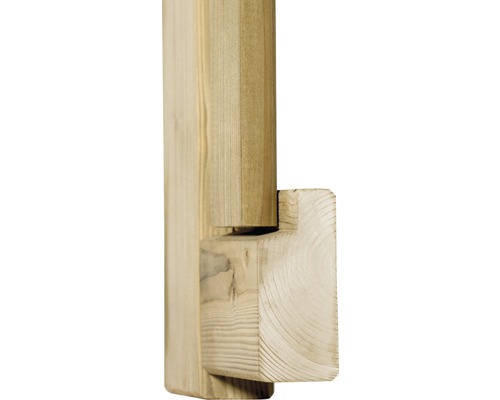 Détail d''une construction en bois avec poteaux et traverses