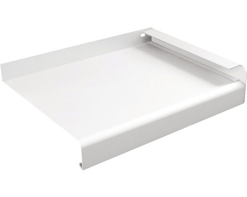 Rebord de fenêtre en aluminium blanc 100x16.5 cm-0