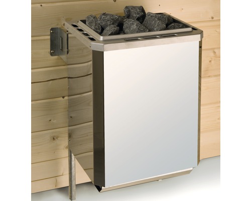 Poêle de sauna avec pierres de sauna pour montage mural