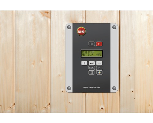 Logo Weka. Élément de commande pour contrôler un sauna.