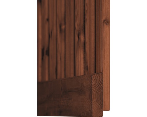 Vue détaillée d''une façade en profilés de bois