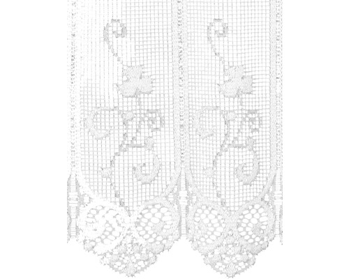 Gardine mit Lochmuster und Pflanzenmotiven