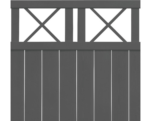 Clôture en bois avec motif en forme de X