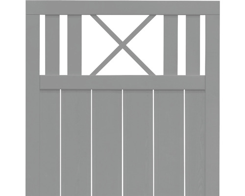 Portail en bois avec motif en forme de X