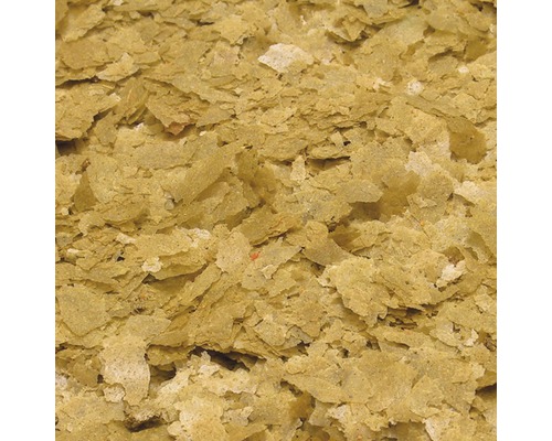 Nahaufnahme von Fischfutterflocken